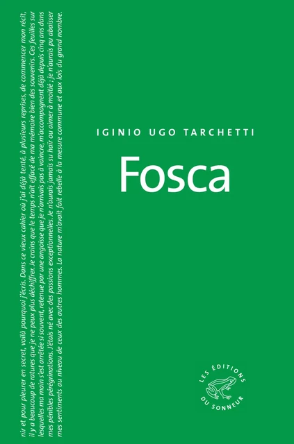 Fosca - Iginio Ugo Tarchetti - Les editions du sonneur