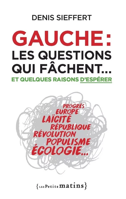 Gauche : les questions qui fâchent - Denis Sieffert - Petits matins