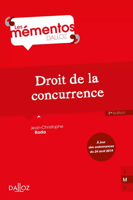 Droit de la concurrence - Jean-Christophe Roda - Groupe Lefebvre Dalloz