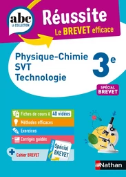 Physique-Chimie - SVT (Sciences de la vie et de la Terre) - Techno 3e - ABC Réussite - Le Brevet efficace - Cours, Méthode, Exercices - Brevet 2025 - EPUB