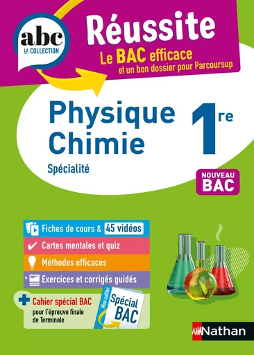 Physique-Chimie 1re - ABC Réussite - Bac 2025 - Programme de première 2024-2025 - Enseignement de spécialité - Cours, Méthode, Exercices et Corrigés guidés - EPUB - Karine Marteau-Bazouni - Nathan