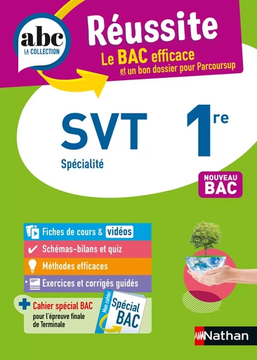 SVT 1re (Sciences de la vie et de la Terre) - ABC Réussite - Bac 2025 - Programme de première 2024-2025 - Enseignement de spécialité - Cours, Méthode, Exercices et Corrigés guidés - EPUB - Claudine Gaston, Christian Camara - Nathan