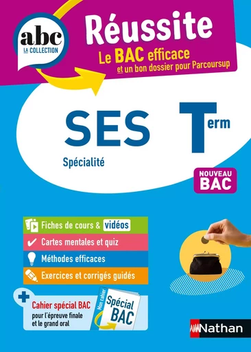 SES Terminale (Sciences économiques et sociales) - ABC Réussite - Bac 2025 - Enseignement de spécialité Tle - Cours, Méthode, Exercices et Sujets corrigés - EPUB - Fabienne Lepage, Fanny Gonidec, Delphine de Chouly - Nathan