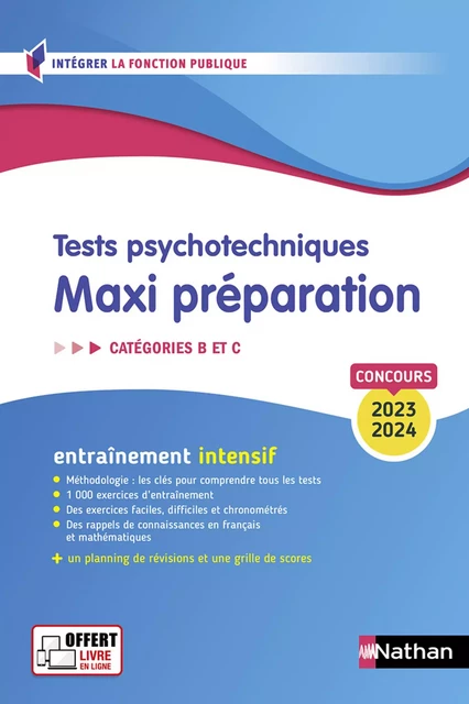 Tests psychotechniques - Maxi préparation - EPUB - Élisabeth Simonin - Nathan