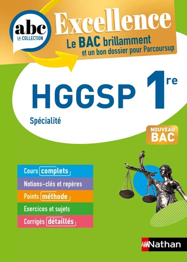 HGGSP 1re - ABC Excellence - Bac 2025 - Programme de première 2024-2025 - Enseignement de spécialité - Cours complets, Notions-clés et vidéos, Points méthode, Exercices et corrigés détaillés - EPUB - Fredéric Fouletier, Johann Protais, Alain Rajot, Eloi Rousseau - Nathan