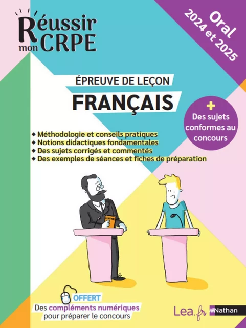 Ebook - Réussir mon CRPE oral 2024 et 2025 - Français épreuve de leçon + Offerts, des contenus numériques pour préparer le concours - Anne-Rozenn Morel, Sylvie Méric-Pons - Nathan