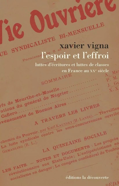 L'espoir et l'effroi - Xavier Vigna - La Découverte