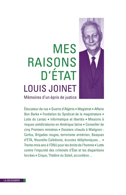 Mes raisons d'état - Louis Joinet - La Découverte