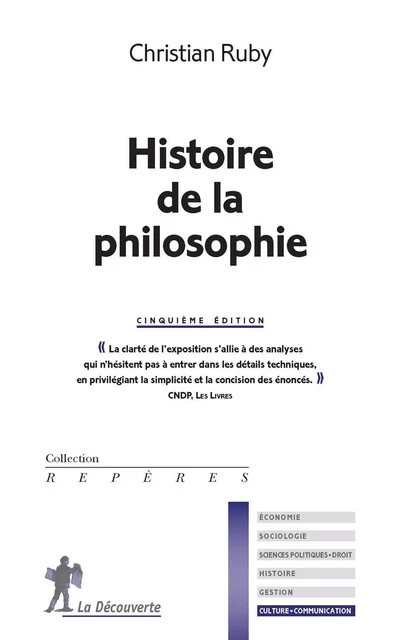 Histoire de la philosophie - Christian Ruby - La Découverte