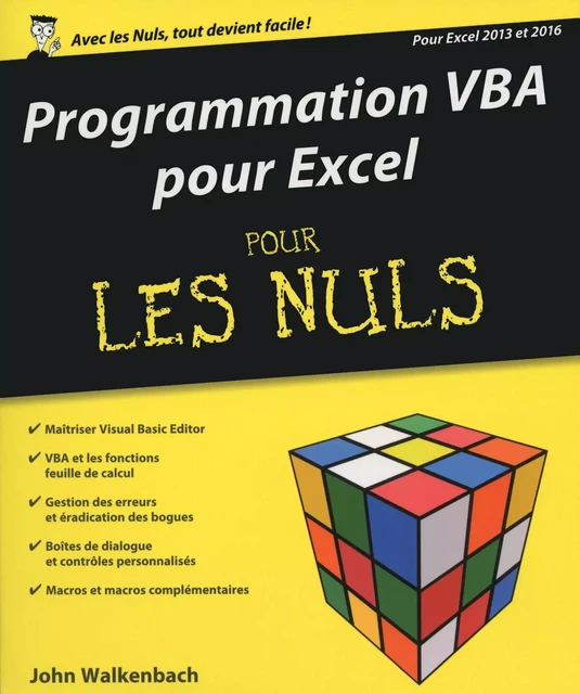 Programmation VBA pour Excel 2013 et 2016 pour les Nuls grand format - John Walkenbach - edi8