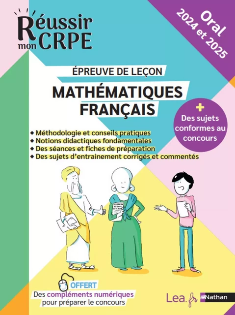 Ebook - Réussir mon CRPE oral 2024 et 2025 - Maths/Français épreuve de leçon + Offerts, des contenus numériques pour préparer le concours - Claude Jegaden, Sylvie Méric-Pons - Nathan