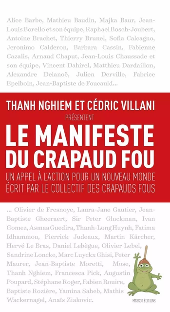 Le manifeste du crapaud fou - Cédric Villani, Thanh Nghiem - MASSOT EDITIONS