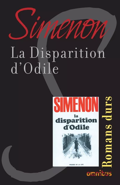 La disparition d'Odile - Georges Simenon - Place des éditeurs