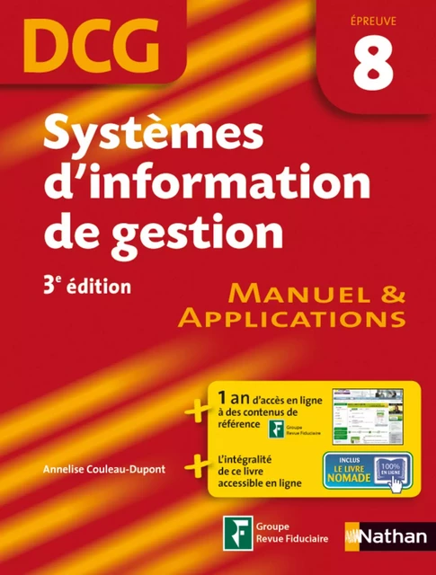 Systèmes d'information de gestion épreuve 8 DCG Manuel et Applications - Annelise Couleau-Dupont - Nathan