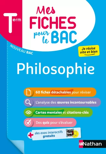 Philosophie Terminale - Mes fiches pour le BAC Tle - BAC 2025 - EPUB - Katy Grissault - Nathan