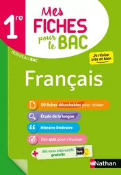 Français 1re - Mes fiches pour le BAC Première - BAC 2025 - EPUB