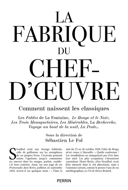 La Fabrique du chef d'oeuvre -  Collectif - Place des éditeurs