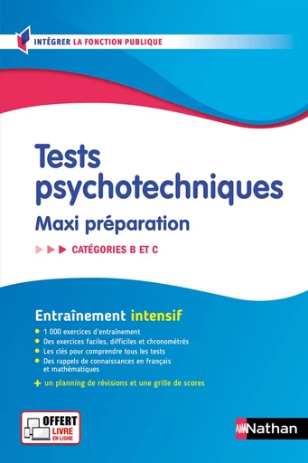 Tests psychotechniques - Maxi préparation - EPUB - Élisabeth Simonin - Nathan