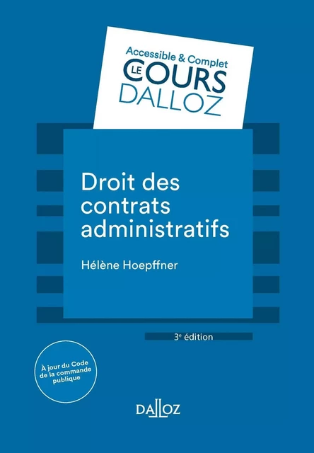 Droit des contrats administratifs 3ed - Hélène Hoepffner - Groupe Lefebvre Dalloz