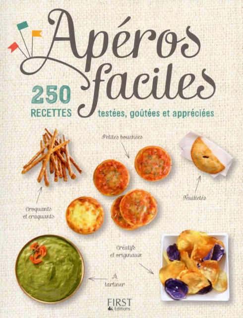 Apéros faciles - 250 recettes testées, goûtées et appréciées -  Collectif - edi8