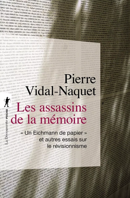 Les assassins de la mémoire - Pierre Vidal-Naquet - La Découverte