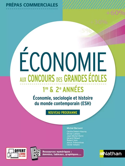 Économie aux concours des grandes écoles - 1ère et 2ème années - EPUB - Cécilia Debeix-Hauray, Gérard Pehaut, Olivier Leblanc, J-M. Morin, Robert Soin, Cécile Volaire, Alexis Trémoulinas - Nathan