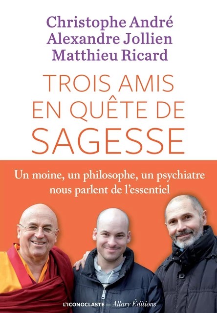 Trois amis en quête de sagesse - Christophe André, Alexandre Jollien, Matthieu Ricard - Groupe Margot