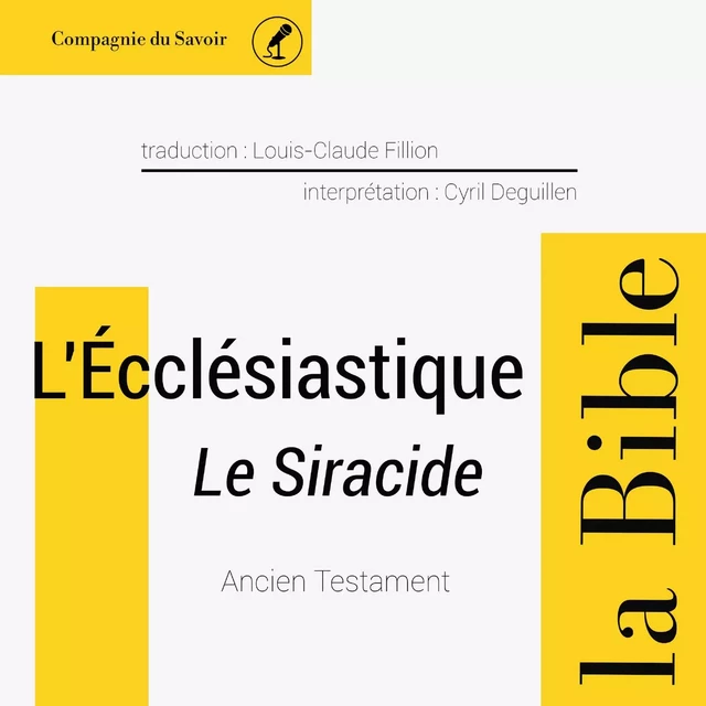 L'Écclésiastique - Le Siracide -  Anonyme - Saga Egmont French