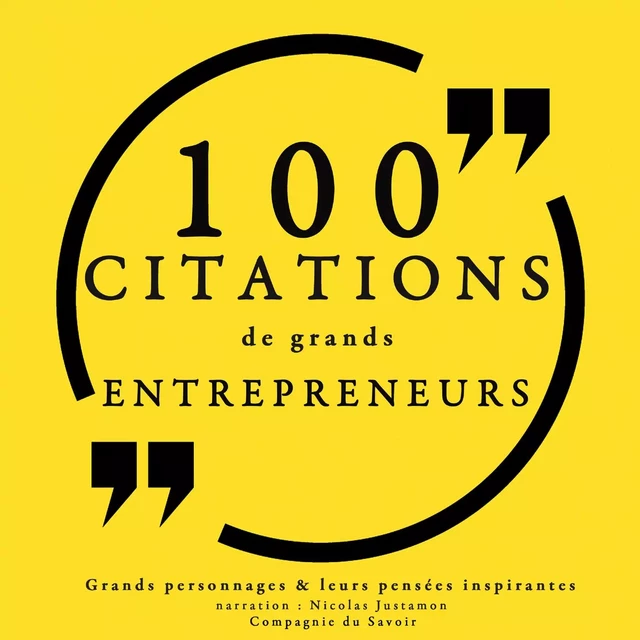 100 citations de grands entrepreneurs -  Various - Saga Egmont French