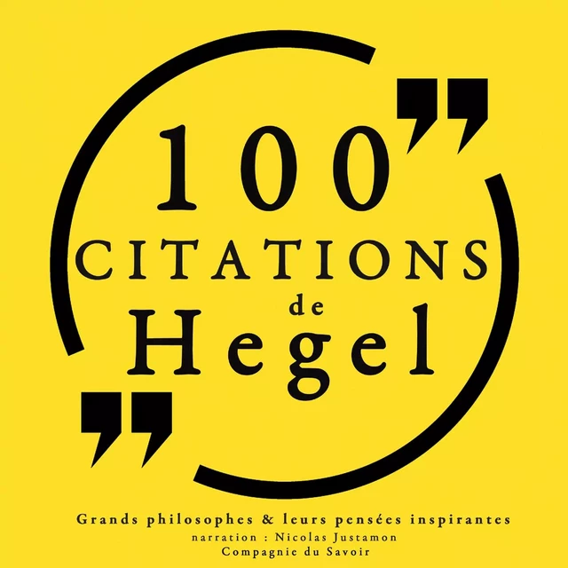 100 citations de Hegel - Georg Wilhelm Friedrich Hegel - Saga Egmont French