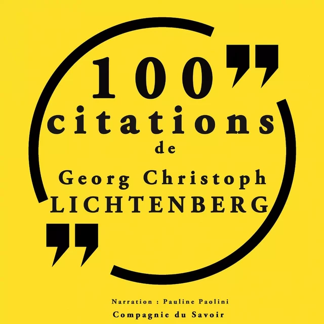 100 citations Georg Christophe Lichtenberg - Georg Christoph Lichtenberg - Saga Egmont French