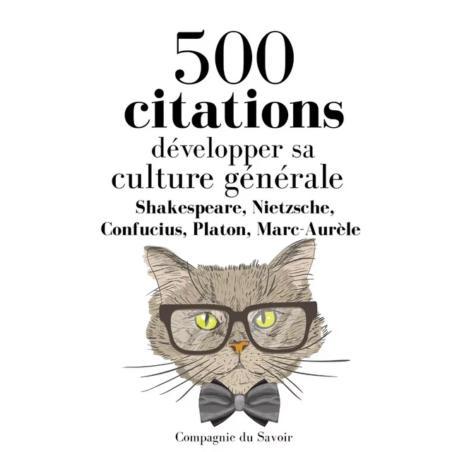 Développer sa culture générale en 500 citations - Marc Aurèle,  Platon,  Confucius, Friedrich Nietzsche, William Shakespeare - Saga Egmont French