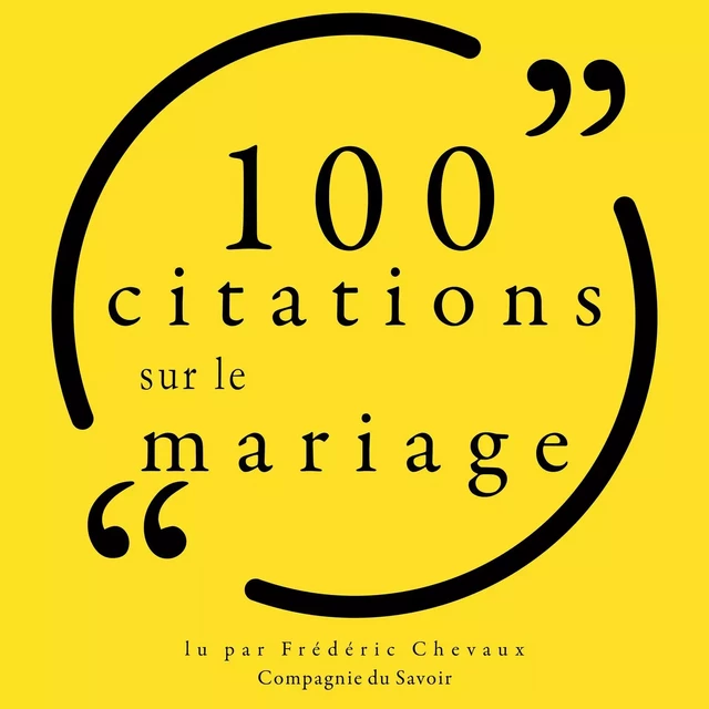 100 citations sur le mariage -  Various - Saga Egmont French