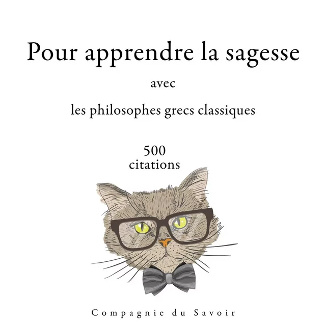 500 citations pour apprendre la sagesse avec les philosophes grecs classiques - – Épictète, – Héraclite, – Socrate,  Platon,  Aristotle - Saga Egmont French