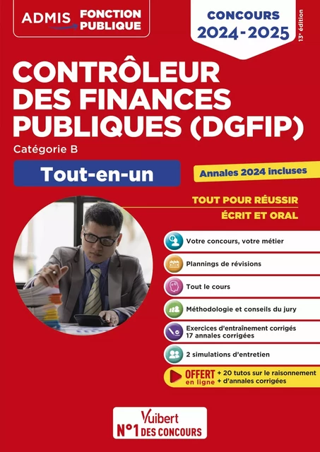 Concours Contrôleur des Finances publiques (DGFIP) - Catégorie B - Tout-en-un - Frédéric Bottaro, Dominique Dumas, Pascal Eynard, René Guimet, Mélanie Hoffert, Frédéric Ingelaere, Pierre-Brice Lebrun, Mélanie Pierron, Olivier Sorel - Vuibert