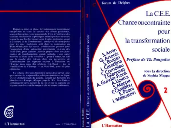 La CEE, chance ou contrainte pour la transformation sociale - Sophia Mappa - Editions L'Harmattan