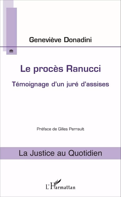 Le procès Ranucci - Genevieve Donadini - Editions L'Harmattan