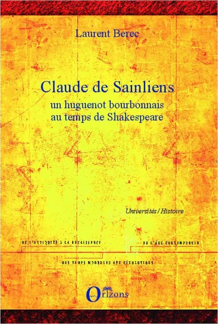 Claude de Sainliens - Laurent Berec - Editions Orizons