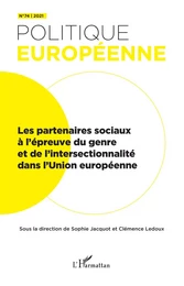 Les partenaires sociaux à l'épreuve du genre et de l'intersectionnalité dans l'Union européenne