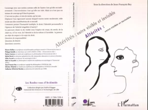 Altérités : entre visible et invisible - Jean-François Rey - Editions L'Harmattan