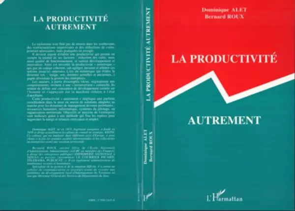 La productivité autrement - Bernard Roux, Dominique Alet - Editions L'Harmattan