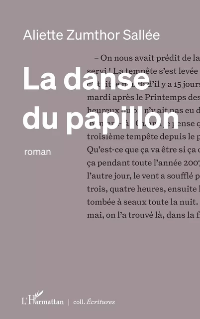 La danse du papillon - Aliette Zumthor Sallée - Editions L'Harmattan