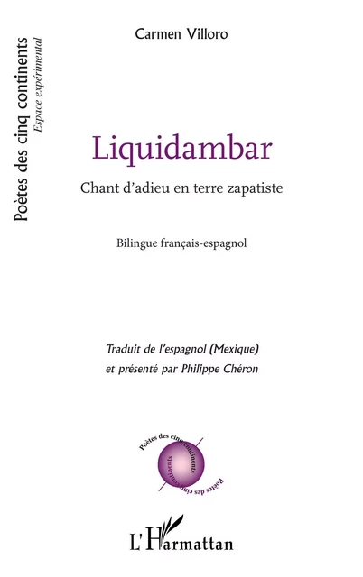 Liquidambar - Carmen Villoro, Philippe Chéron - Editions L'Harmattan