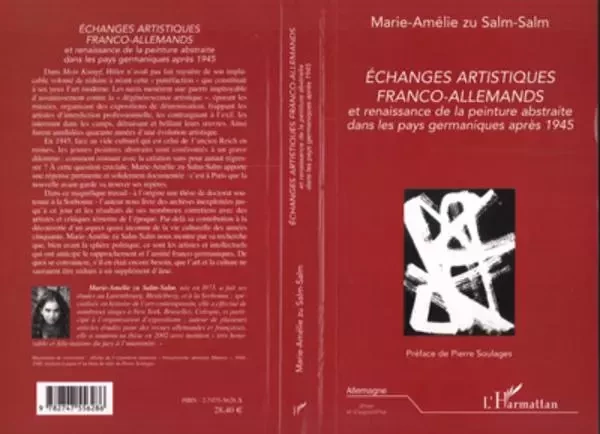 ECHANGES ARTISTIQUES FRANCO-ALLEMANDS - Marie-Amélie Zu Salm-Salm - Editions L'Harmattan