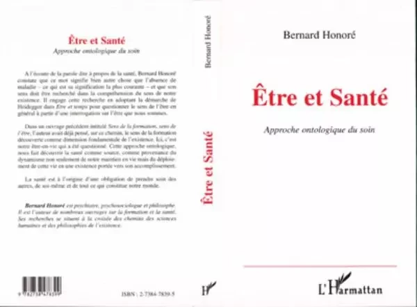 ÊTRE ET SANTÉ - Bernard Honoré - Editions L'Harmattan