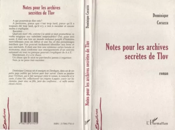 NOTES POUR LES ARCHIVES SECRÈTES DE TLOV - Dominique Corazza - Editions L'Harmattan