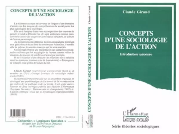 Concepts d'une sociologie de l'action - Claude Giraud - Editions L'Harmattan