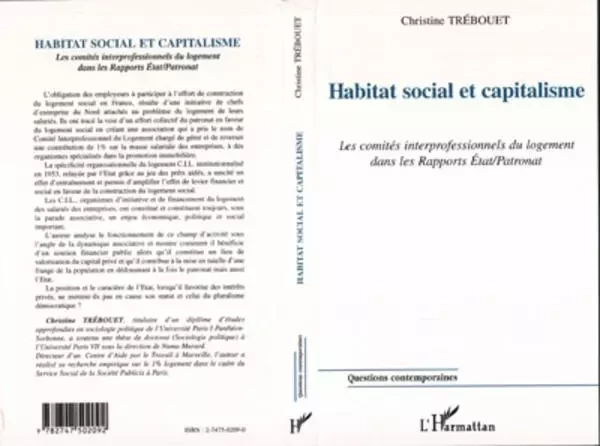 HABITAT SOCIAL ET CAPITALISME - Christine Trébouet - Editions L'Harmattan