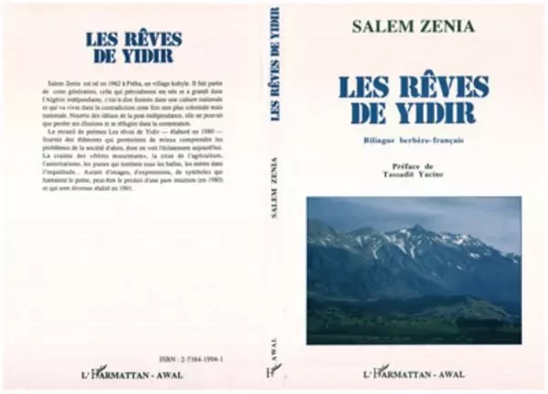 Rêves de Yidir - Salem Zenia - Editions L'Harmattan