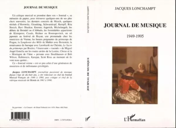 JOURNAL DE MUSIQUE 1949-1995 - Jacques Lonchampt - Editions L'Harmattan